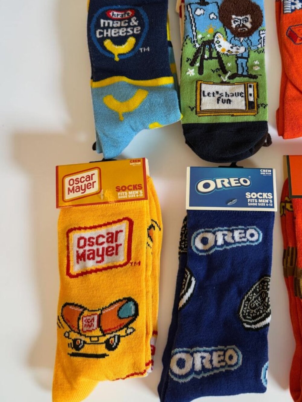 🧦✨ Fun Men’s Novelty Sock Bundle | 7 Pairs | Bob Ross, Oreo, Reese’s & More